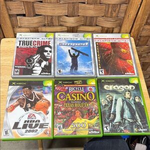 Xbox Video Game Bundle - Green Cases